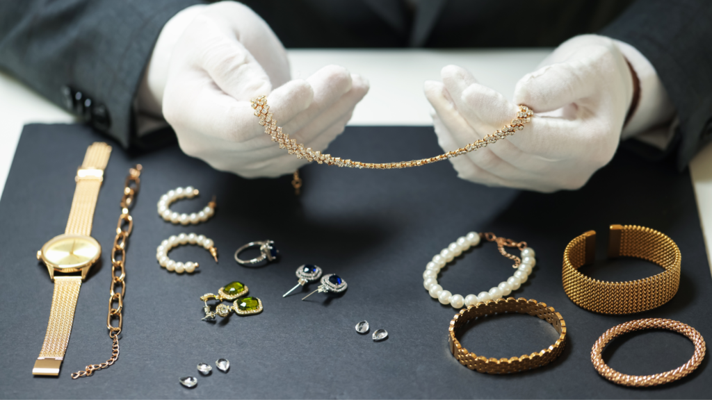 Jewelry value calculation example using gold ring weight and purity
