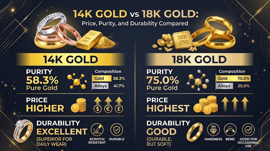 14k Gold vs 18k Gold