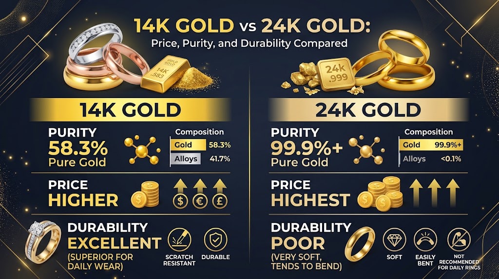 14K Gold vs 24K Gold